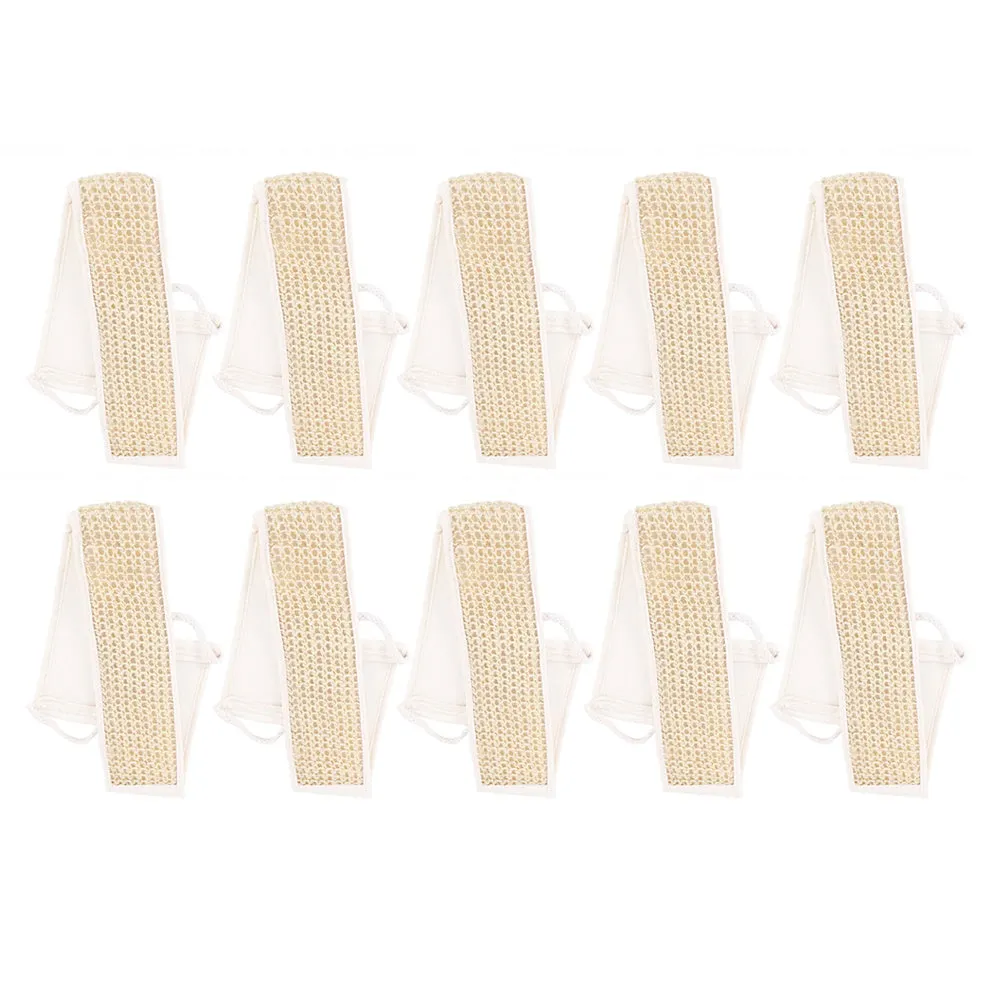 10 PC LOT Natural Back Scrubber Loofah Bath Shower Exfoliating Deep Clean Strap