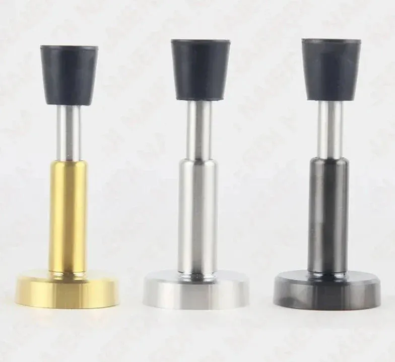 Adjustable Stainless Steel Door Stopper with Rubber Buffer