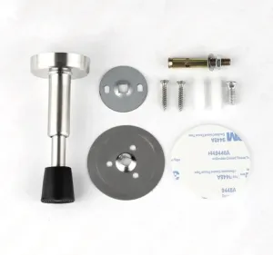 Adjustable Stainless Steel Door Stopper with Rubber Buffer