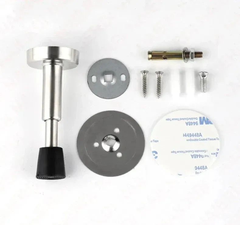 Adjustable Stainless Steel Door Stopper with Rubber Buffer