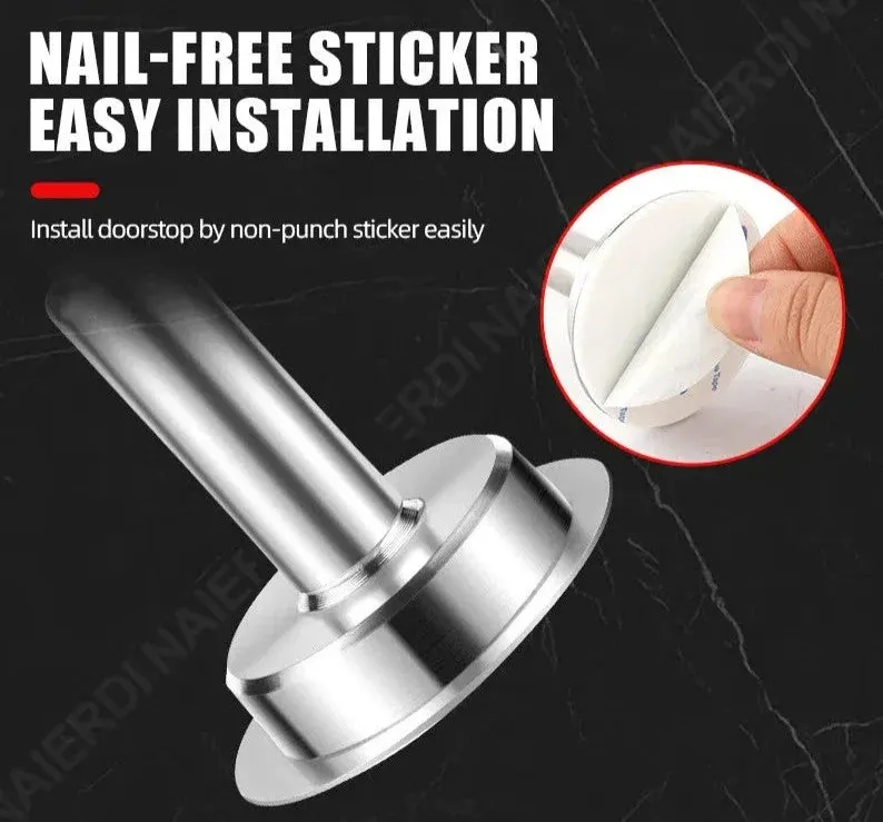 Adjustable Stainless Steel Door Stopper with Rubber Buffer