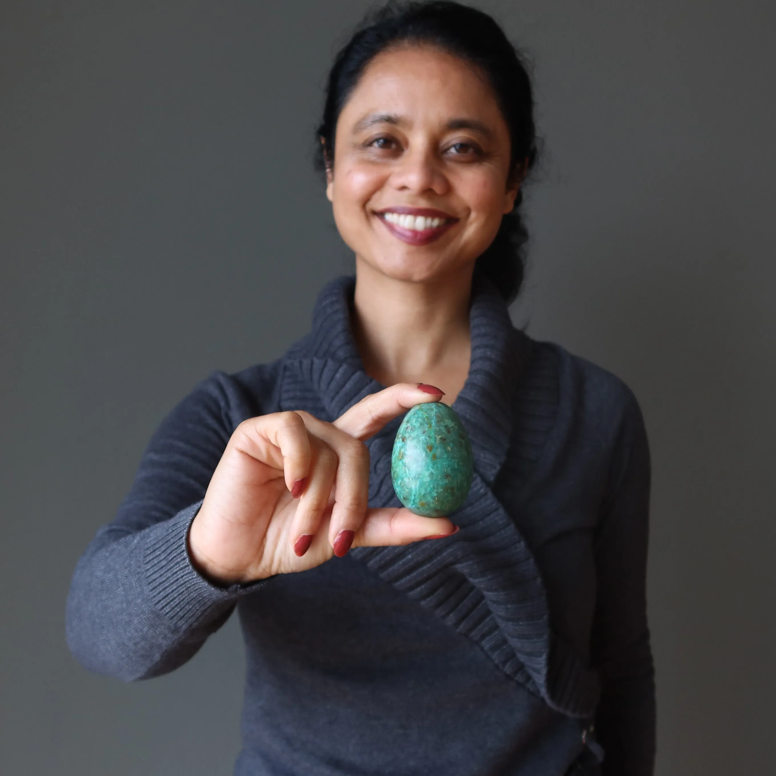 Chrysocolla Egg Land and Sea Natural Beauty Turquoise Stone
