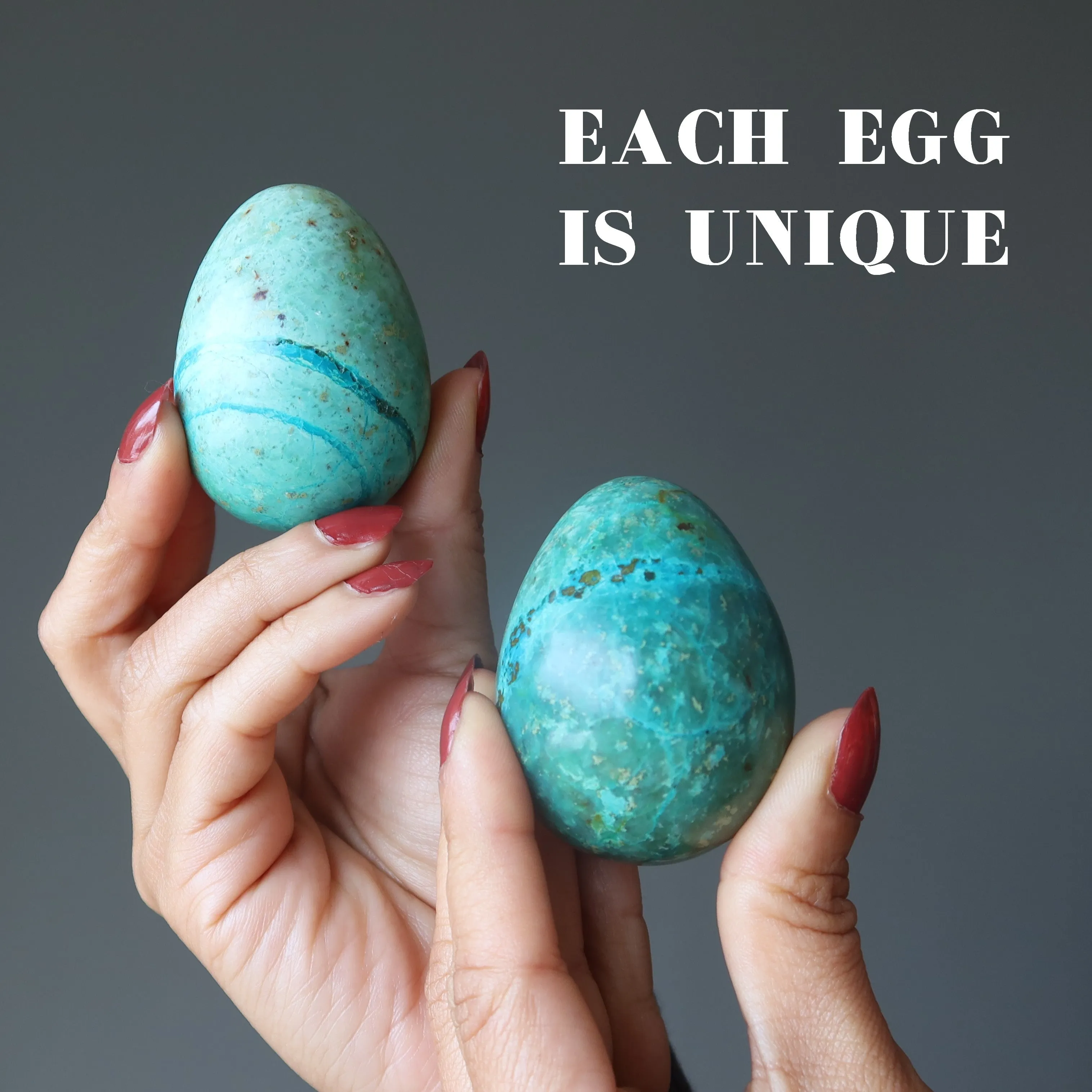 Chrysocolla Egg Land and Sea Natural Beauty Turquoise Stone