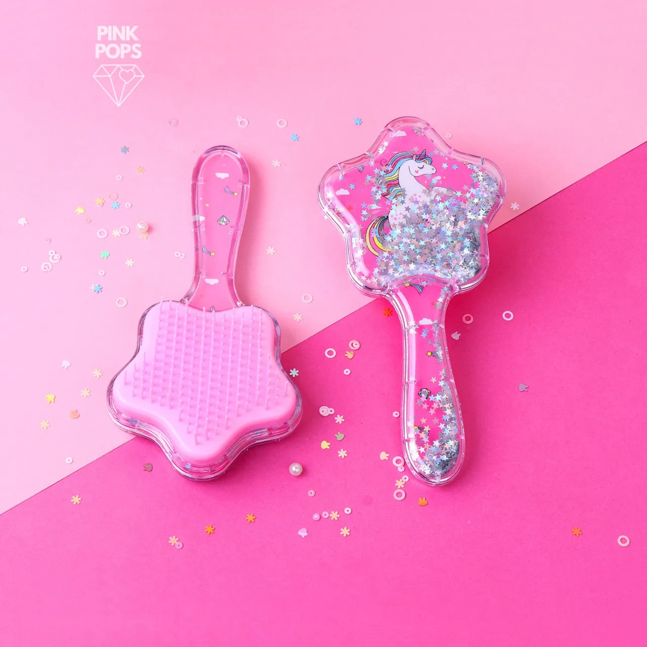 Confetti Star Unicorn & Mermaid Hair Brush