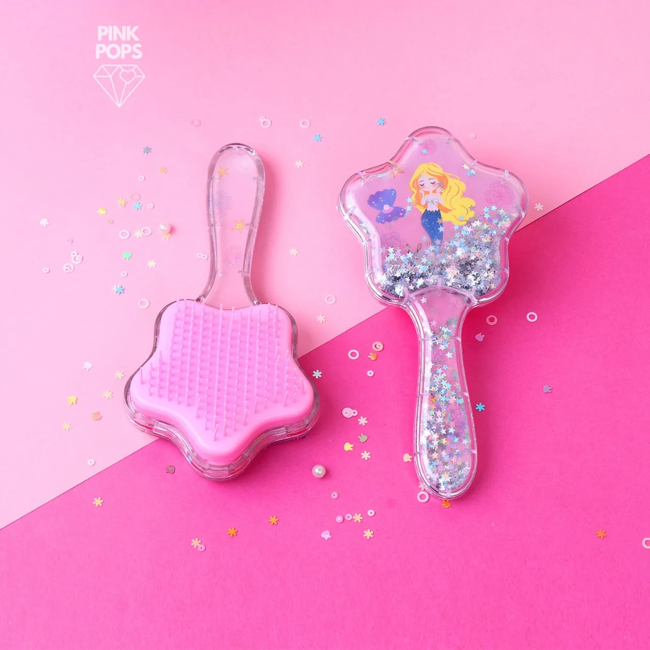 Confetti Star Unicorn & Mermaid Hair Brush