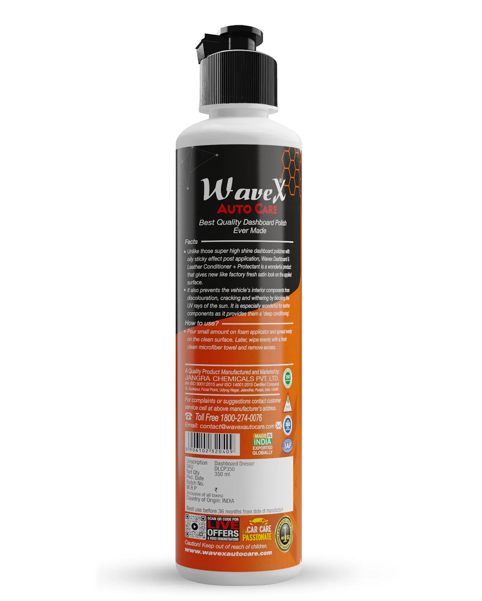 Dashboard Polish and Leather Conditioner   Protectant Car Dashboard Polish 350ml | Dashboard Polish that Protects, Shines & Conditions