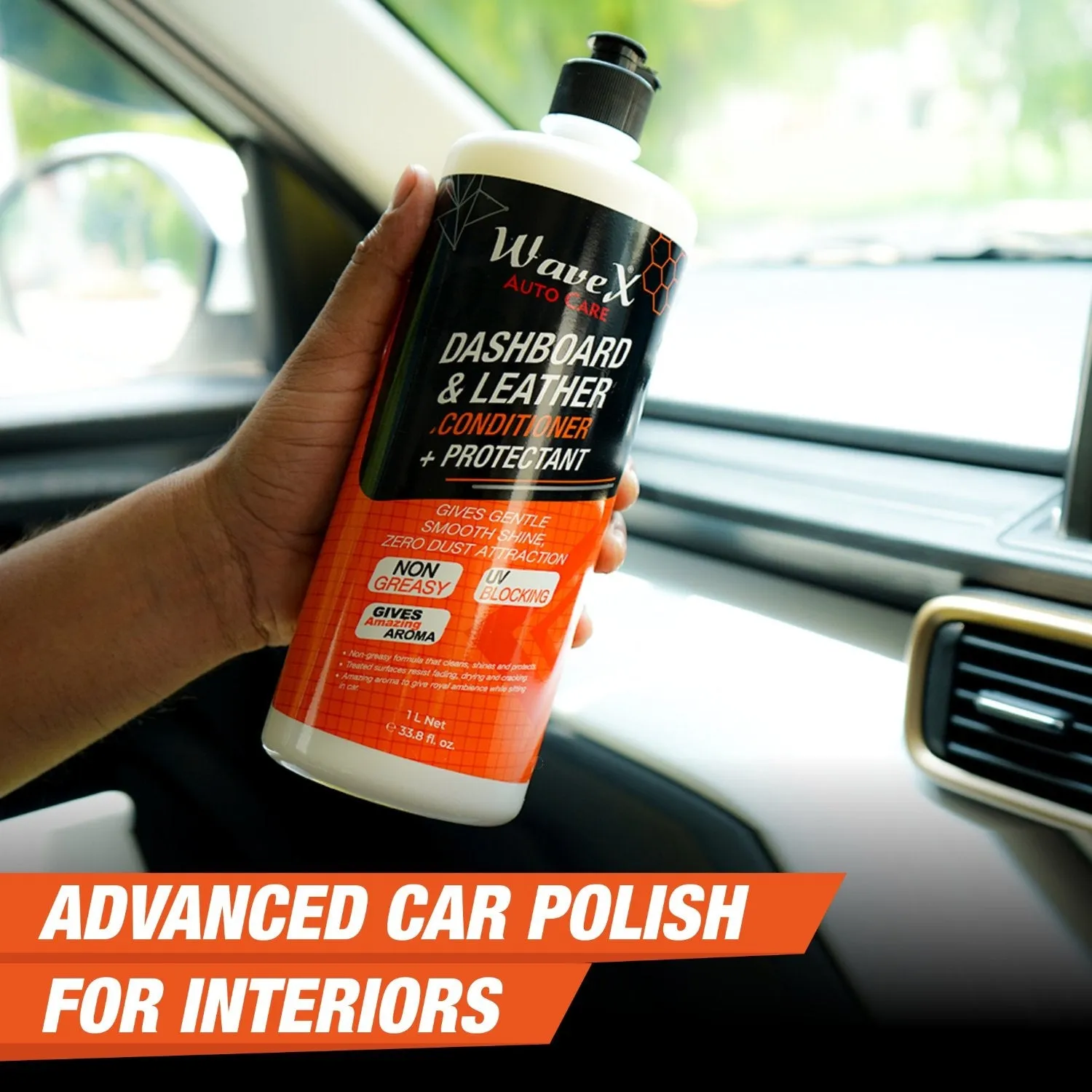 Dashboard Polish and Leather Conditioner   Protectant Car Dashboard Polish | Dashboard Polish that Protects, Shines & Conditions