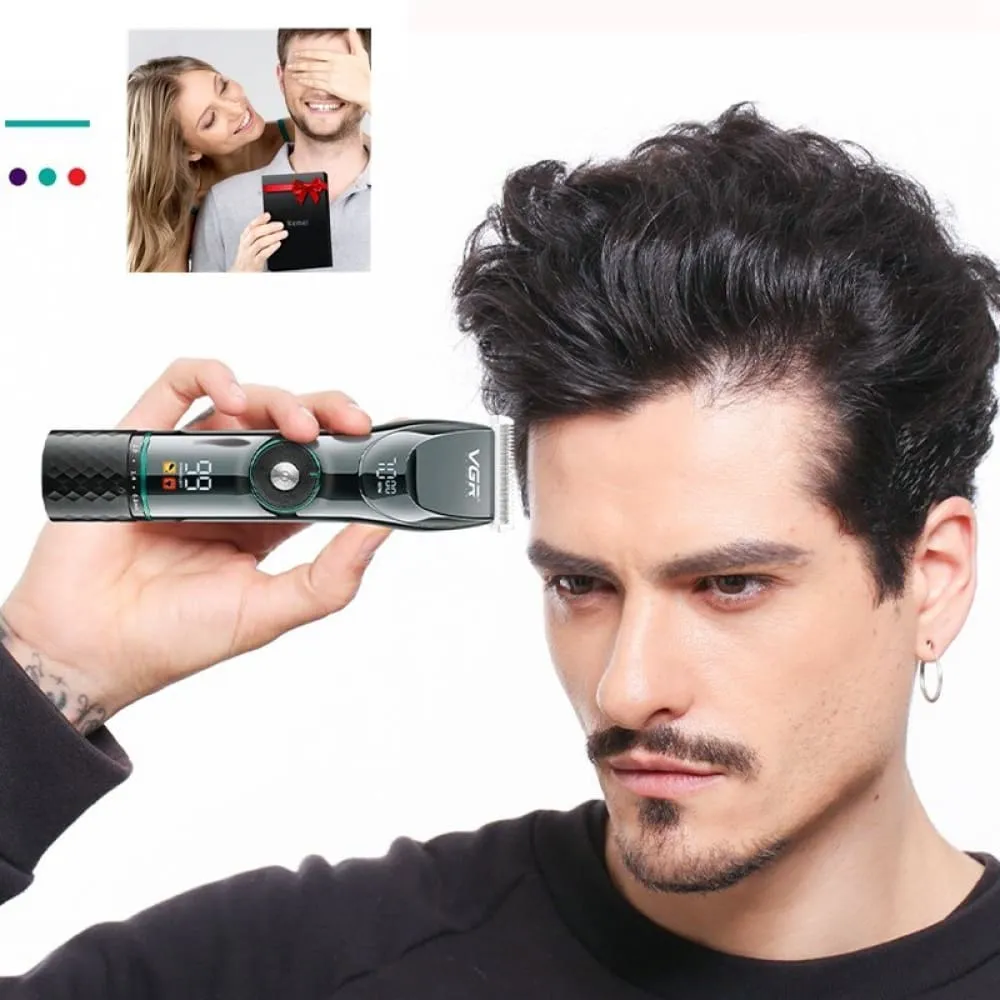 Electric Lithium Battery Rechargeable 15-speed Adjustable Hair Trimmer for Men