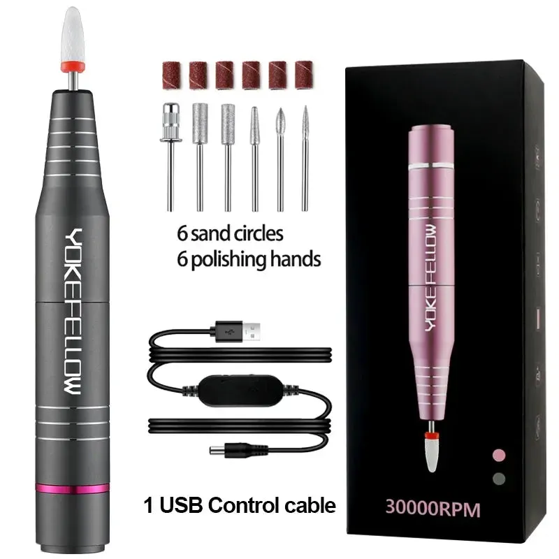 Electric Nail Drill Kit 30000rpm for Acrylic & Gel Nails