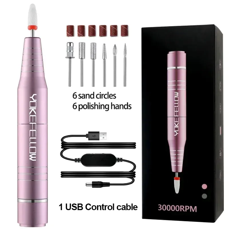 Electric Nail Drill Kit 30000rpm for Acrylic & Gel Nails