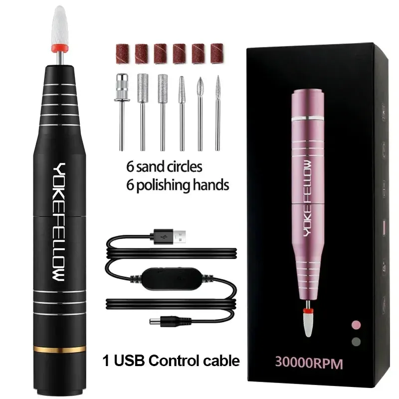 Electric Nail Drill Kit 30000rpm for Acrylic & Gel Nails
