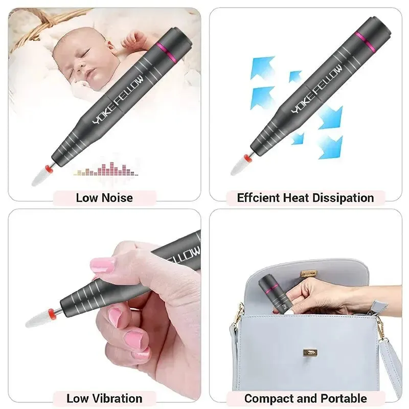 Electric Nail Drill Kit 30000rpm for Acrylic & Gel Nails