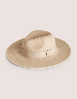 Felt Fedora Hat-Camel