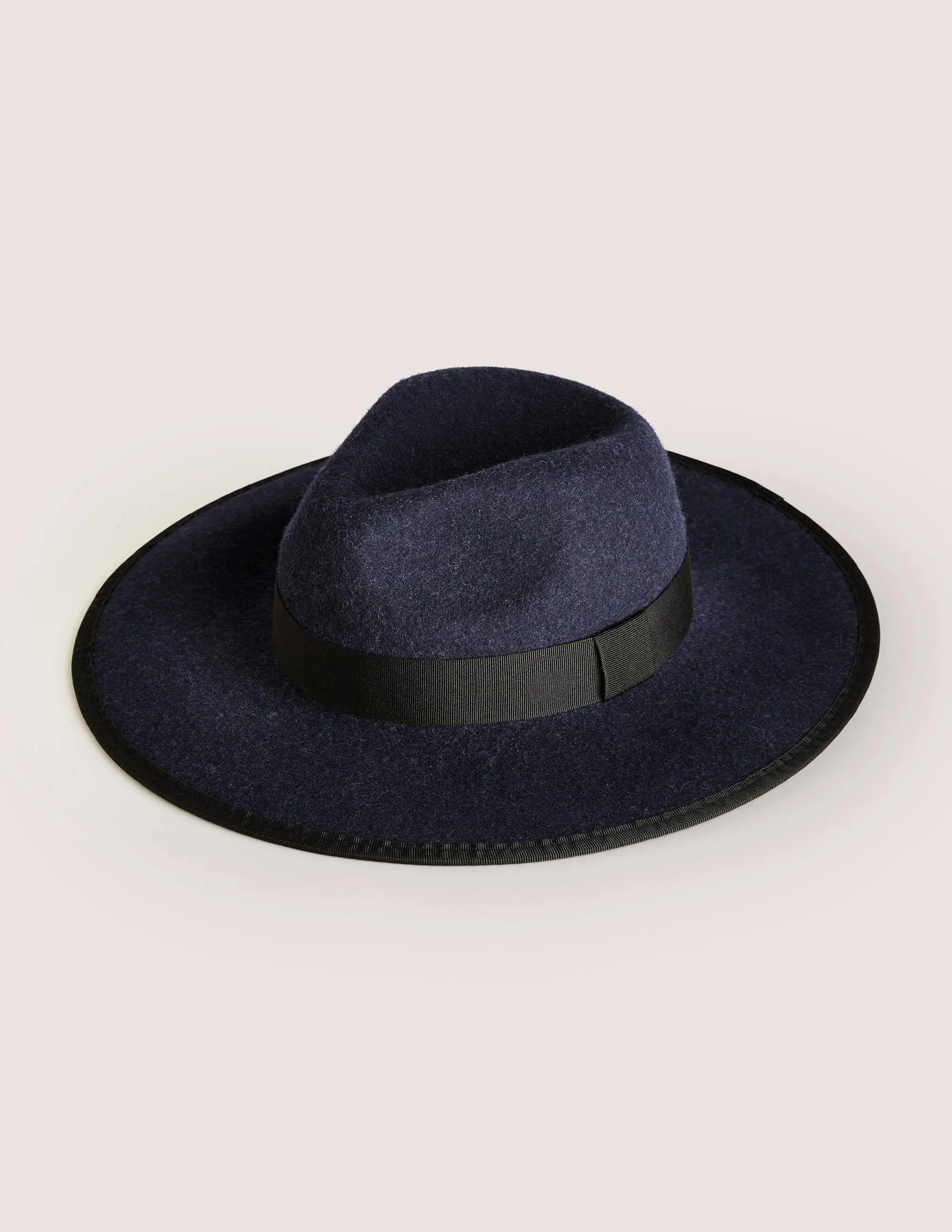 Felt Fedora Hat-Navy