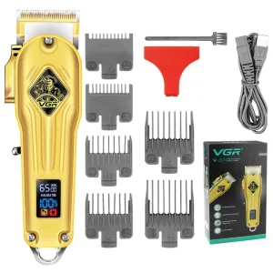 Full Metal Electric Rechargeable Cordless Adjustable Hair Trimmer for Men