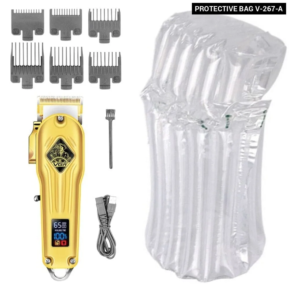 Full Metal Electric Rechargeable Cordless Adjustable Hair Trimmer for Men