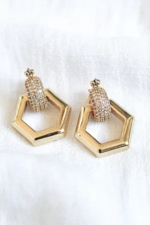 Kinsey Designs Stevie Two In One Hexagon Hoops