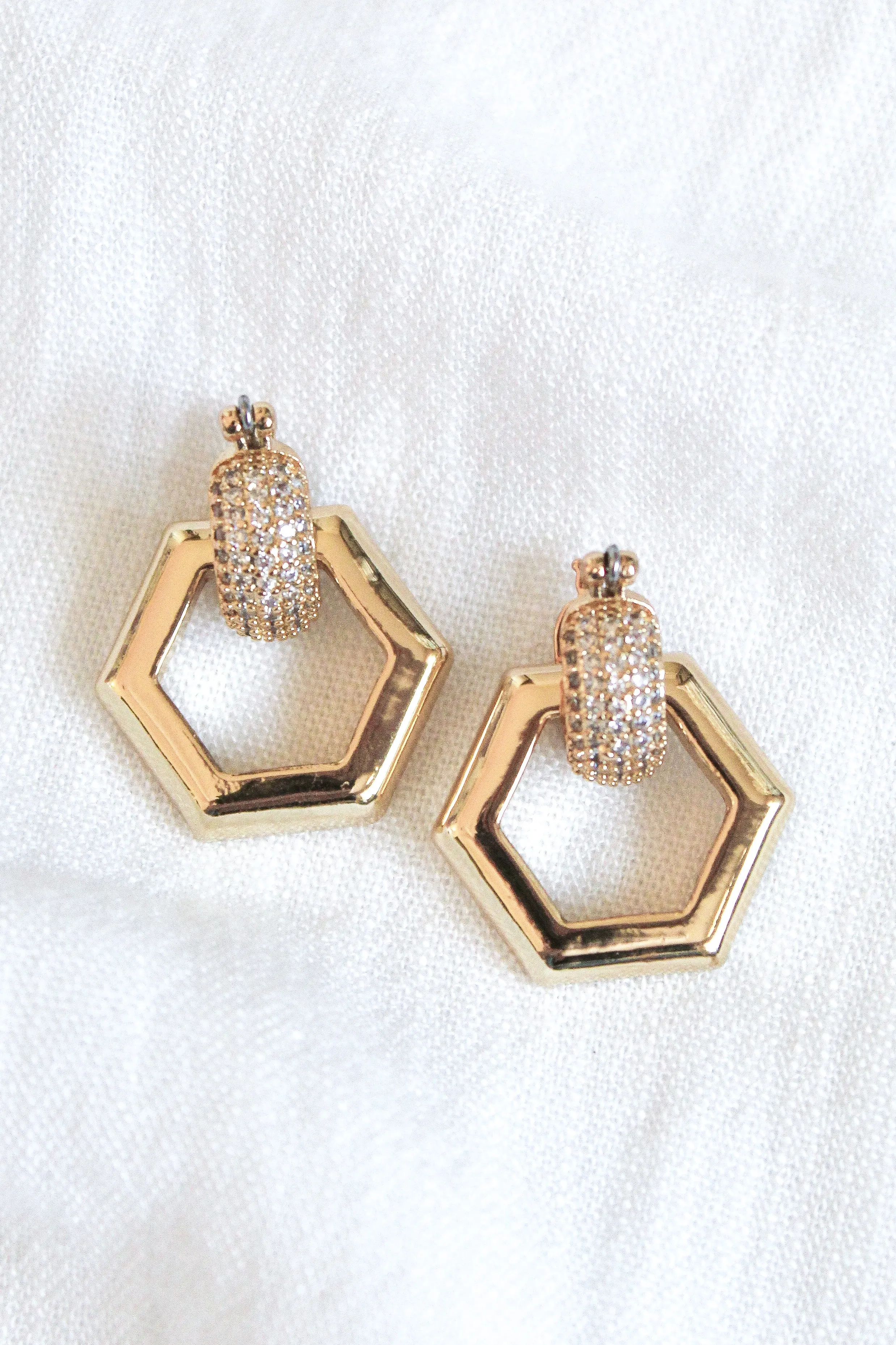 Kinsey Designs Stevie Two In One Hexagon Hoops