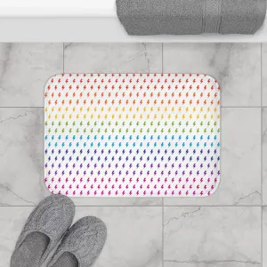 Lightning (White/Rainbow) Bath Mat