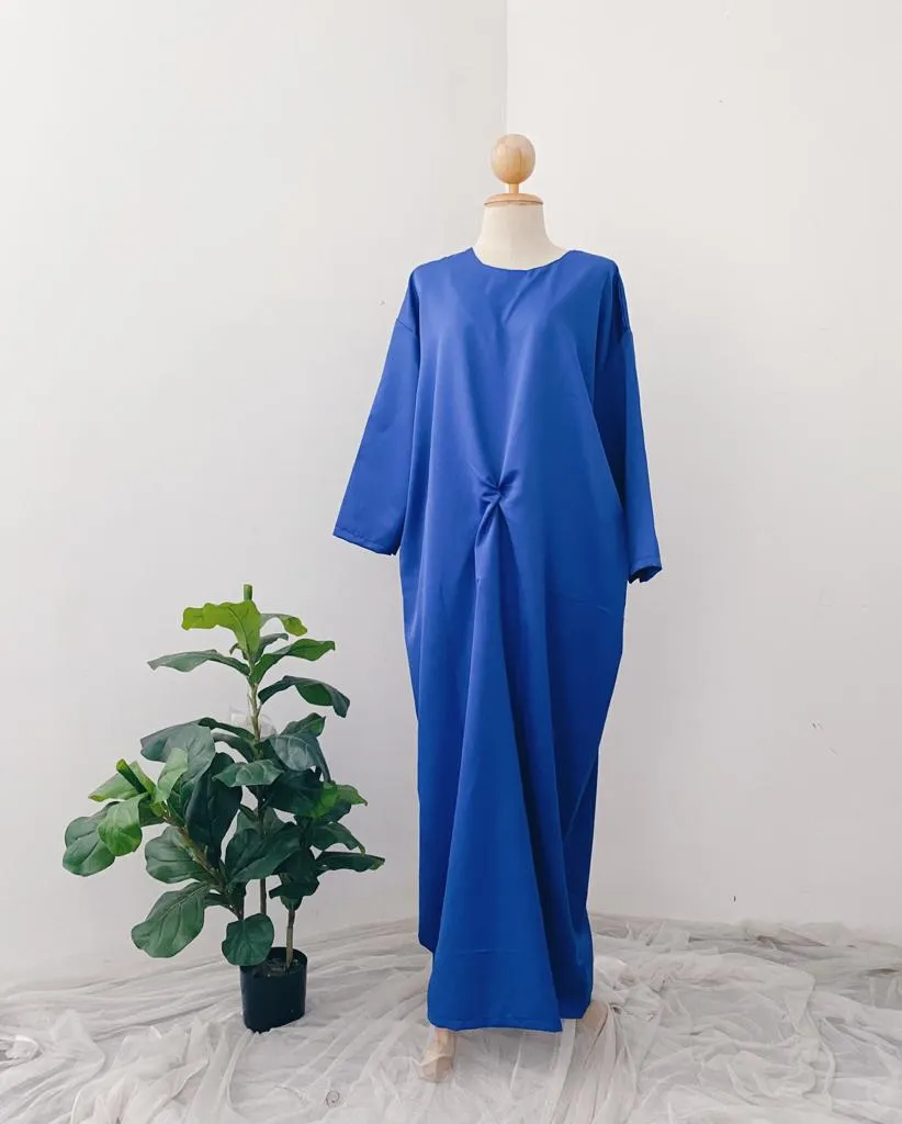 Silky Two in One Plain Kaftan