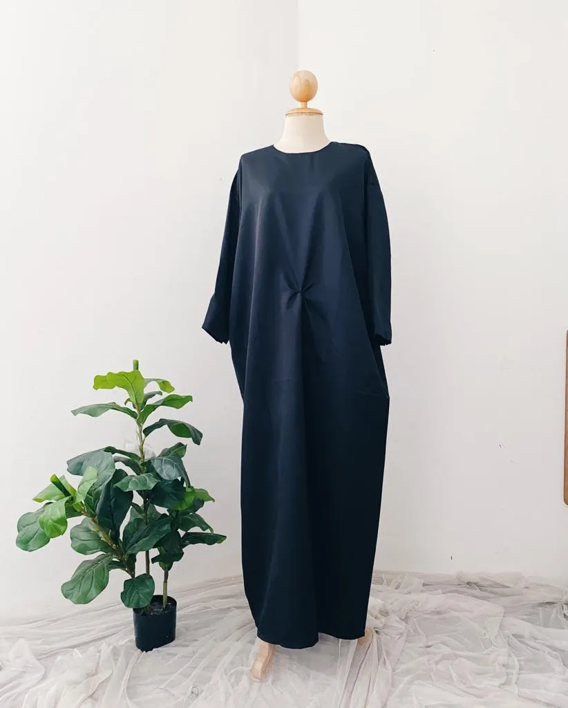 Silky Two in One Plain Kaftan