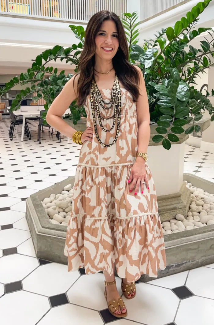 Two in One - Long Printed Skirt / Midi Dress