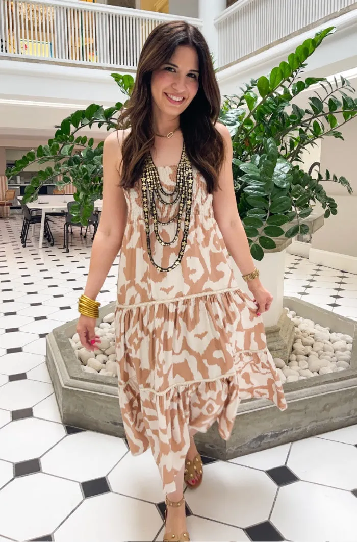 Two in One - Long Printed Skirt / Midi Dress