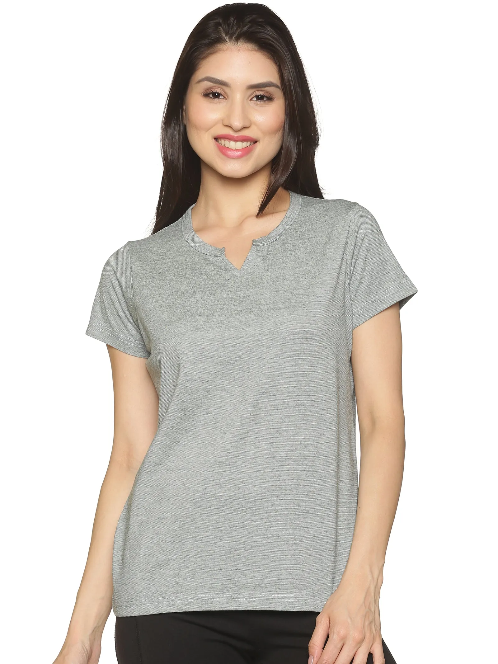 Women's rPET with Recycled Cotton Lazy Round Neck TShirt