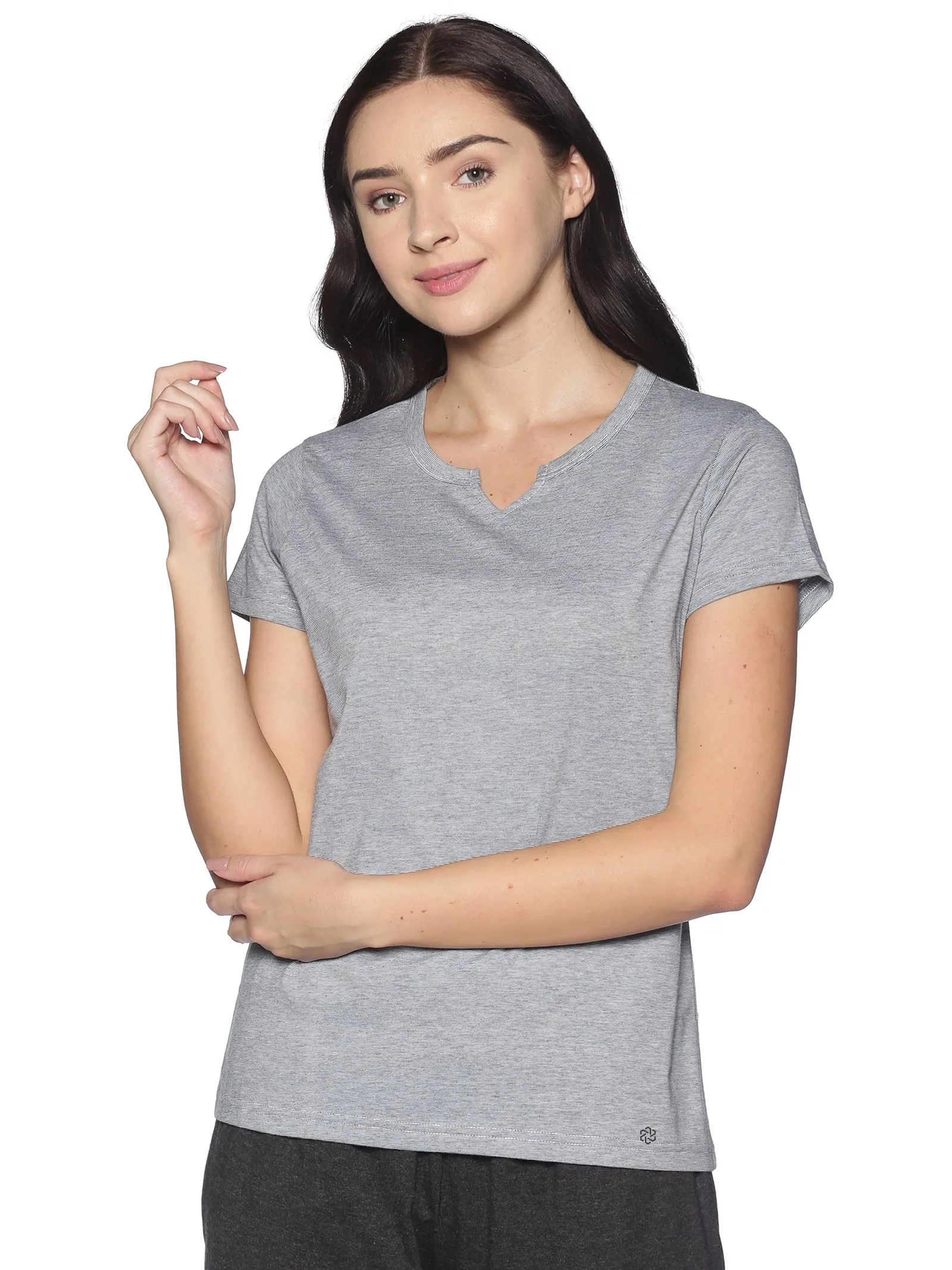 Women's rPET with Recycled Cotton Lazy Round Neck TShirt