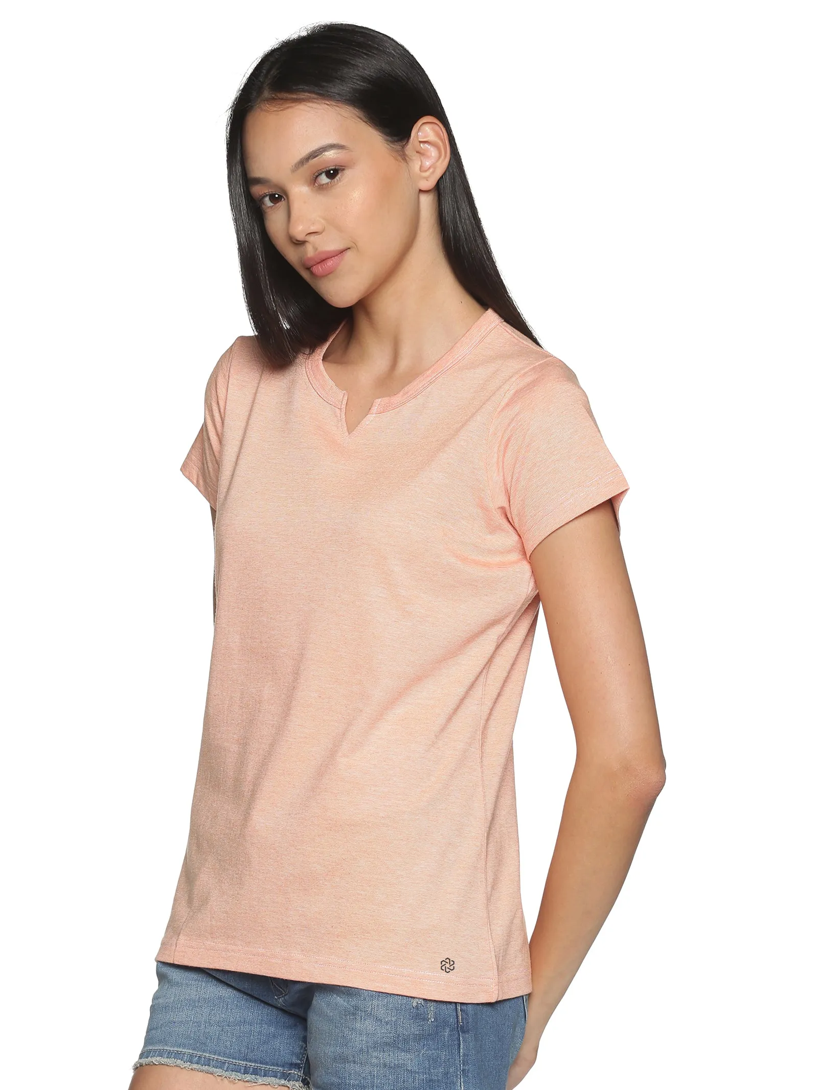 Women's rPET with Recycled Cotton Lazy Round Neck TShirt
