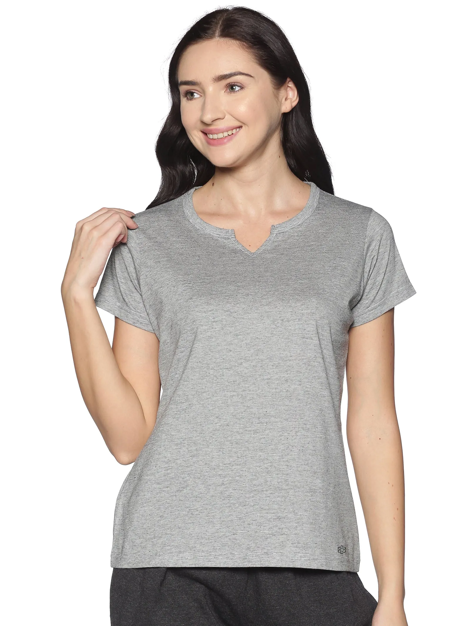 Women's rPET with Recycled Cotton Lazy Round Neck TShirt
