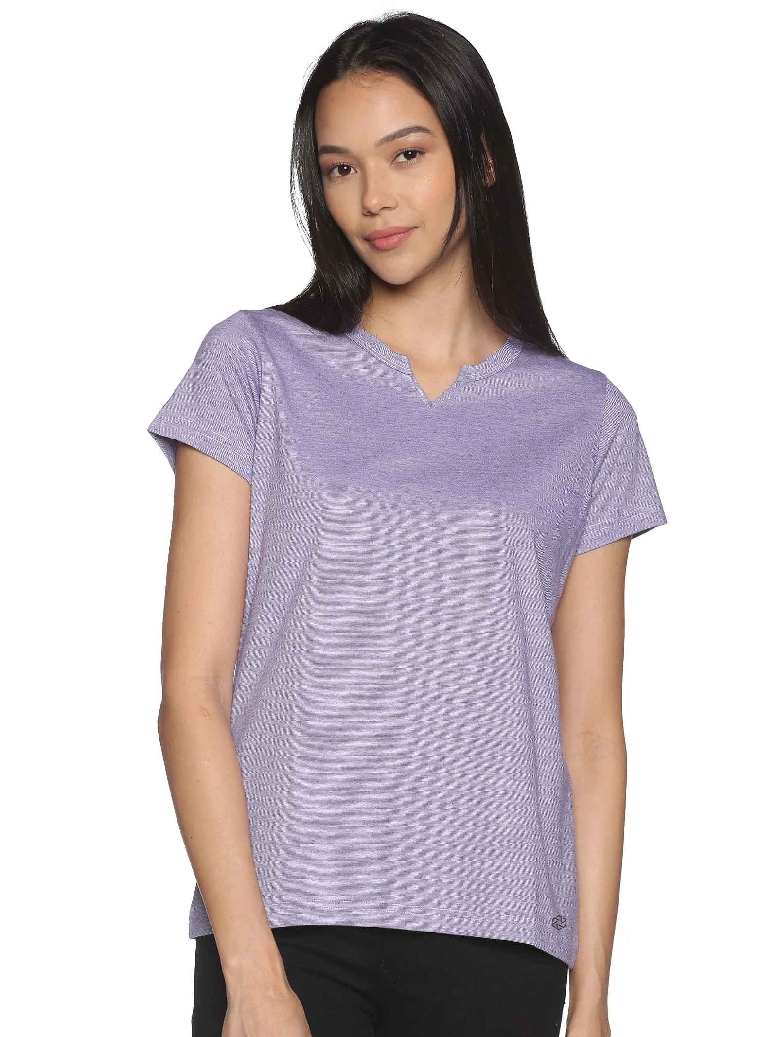 Women's rPET with Recycled Cotton Lazy Round Neck TShirt