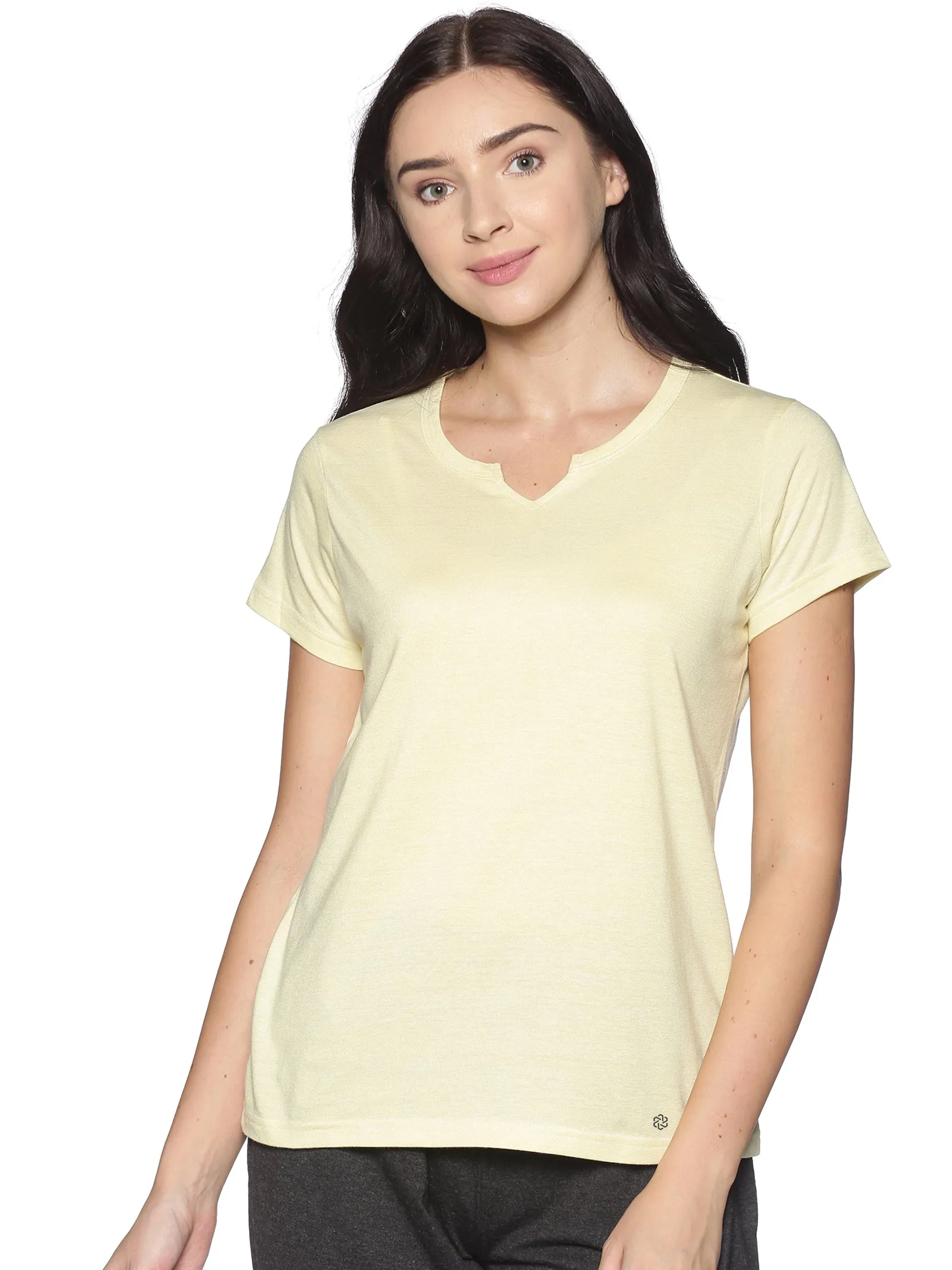 Women's rPET with Recycled Cotton Lazy Round Neck TShirt